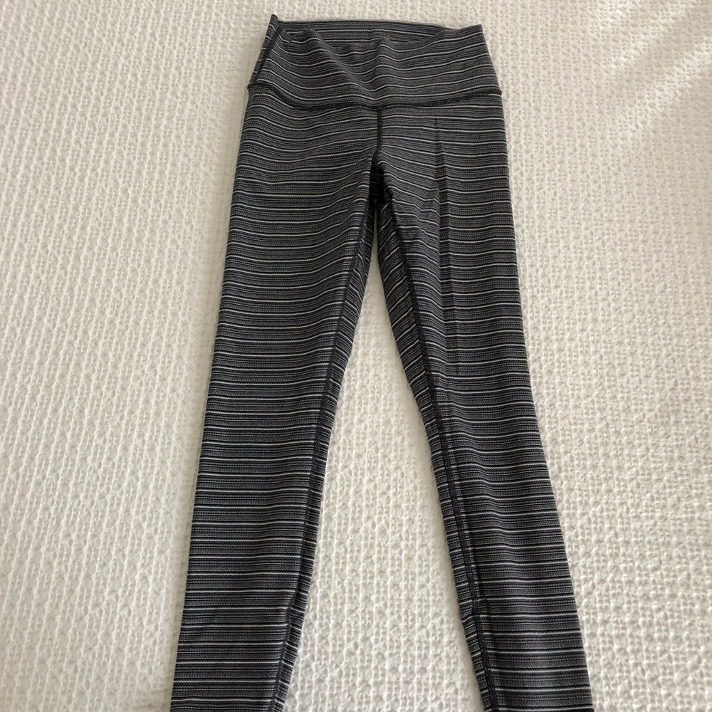 High waisted Lululemon Striped leggings